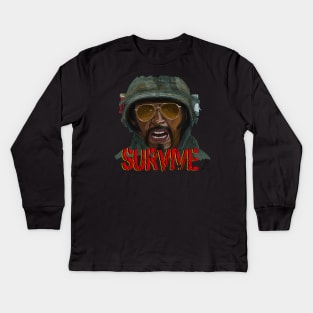 Tropic Thunder: SURVIVE Kids Long Sleeve T-Shirt